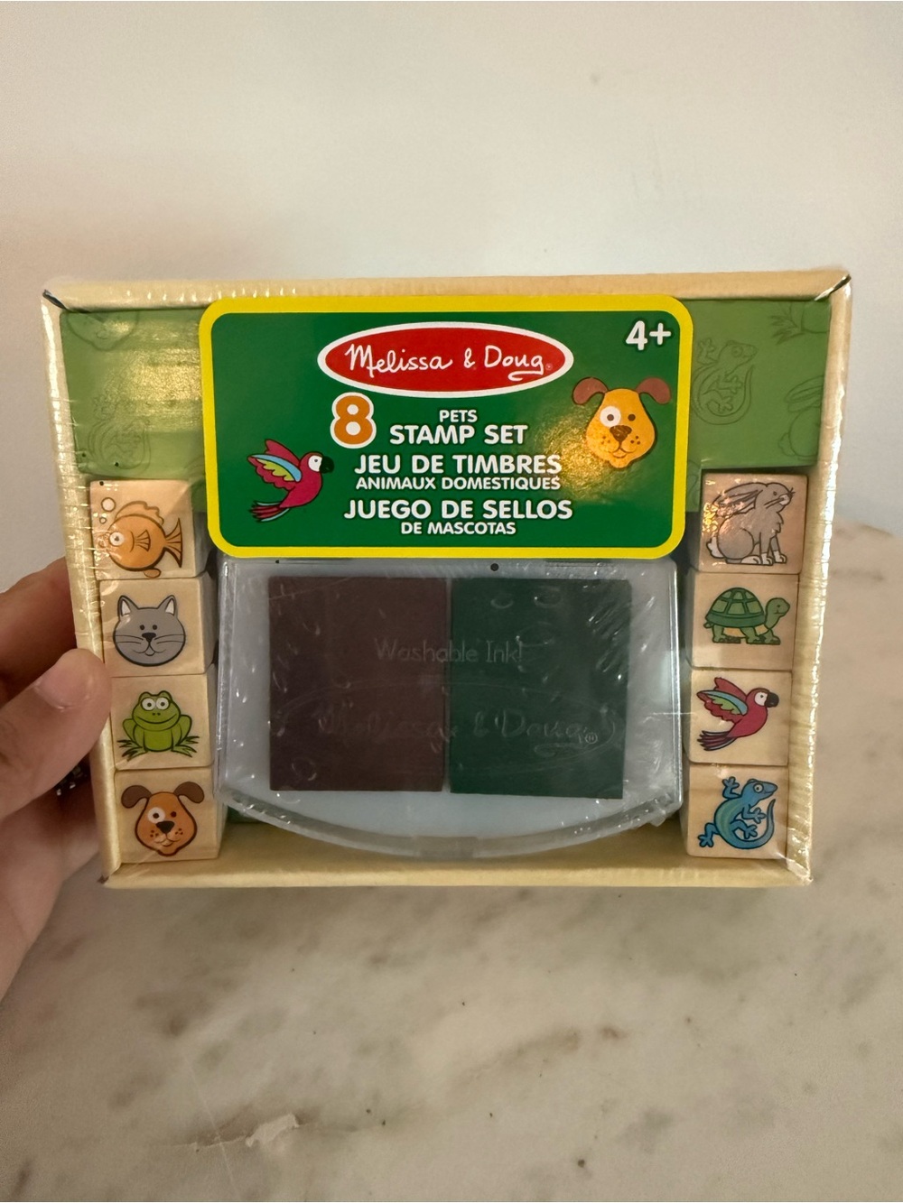 Melissa & Doug Wooden Stamp Set Pets BRAND NEW